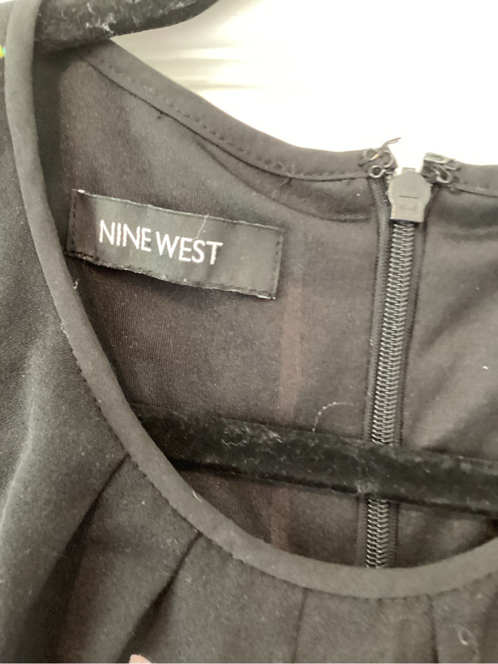 Nine West Black Sleeveless Mini Dress with Multicolor Stripes 1X EUC - Picture 2 of 3